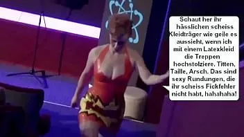 play Sexy látex mucama cocosori jordan carver bianca beauchamp crush show - ¡en el camión de basura rápido, mierda travesti cerdo! ¡Adiós, ropa de mujer con errores de mierda!